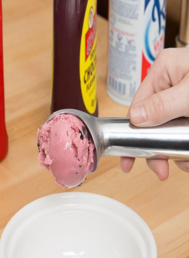 Soro Essentials- 1-1/2 oz Ice Cream Dipper #24 Red Color Aluminum Self-Defrosting -Ice Cream Scoop Ice Cream Spoon for Gelato Cookie Dough Sorbet Almond Home Kitchen Restaurant - Image 3